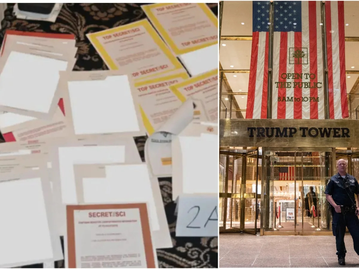 Empty 'classified' folder on display at Trump Tower's 45-themed bar, report says..