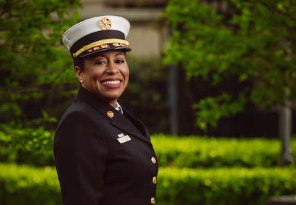 Toni Washington, Fire Chief/Emergency Manager for the city of Decatur, Ga. She took over in 2009, becoming the first Black and female to hold the positions.