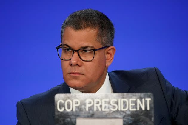 Cop26 President Alok Sharma MP speaks during the stock taking Plenary on day thirteen of the COP26 on November 12, 2021 in Glasgow. (Photo: Ian Forsyth via Getty Images)