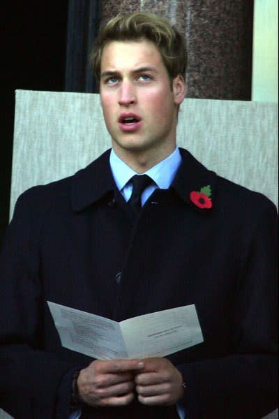 22 Years Old<br><br>Prince William sings at the annual Remembrance Day service on November 14, 2004 in London, England. After a brief service members of The Royal Family, politicans and former members of the armed services laid wreaths to remember Britain's war dead.