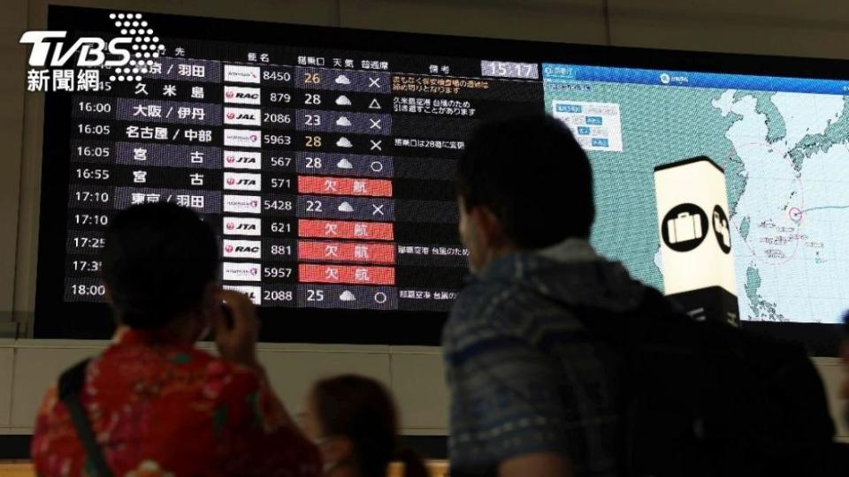 軒嵐諾颱風挾帶強風豪雨襲擊沖繩，預計將北上衝擊西日本和南韓濟州島。（圖/達志影像美聯社）