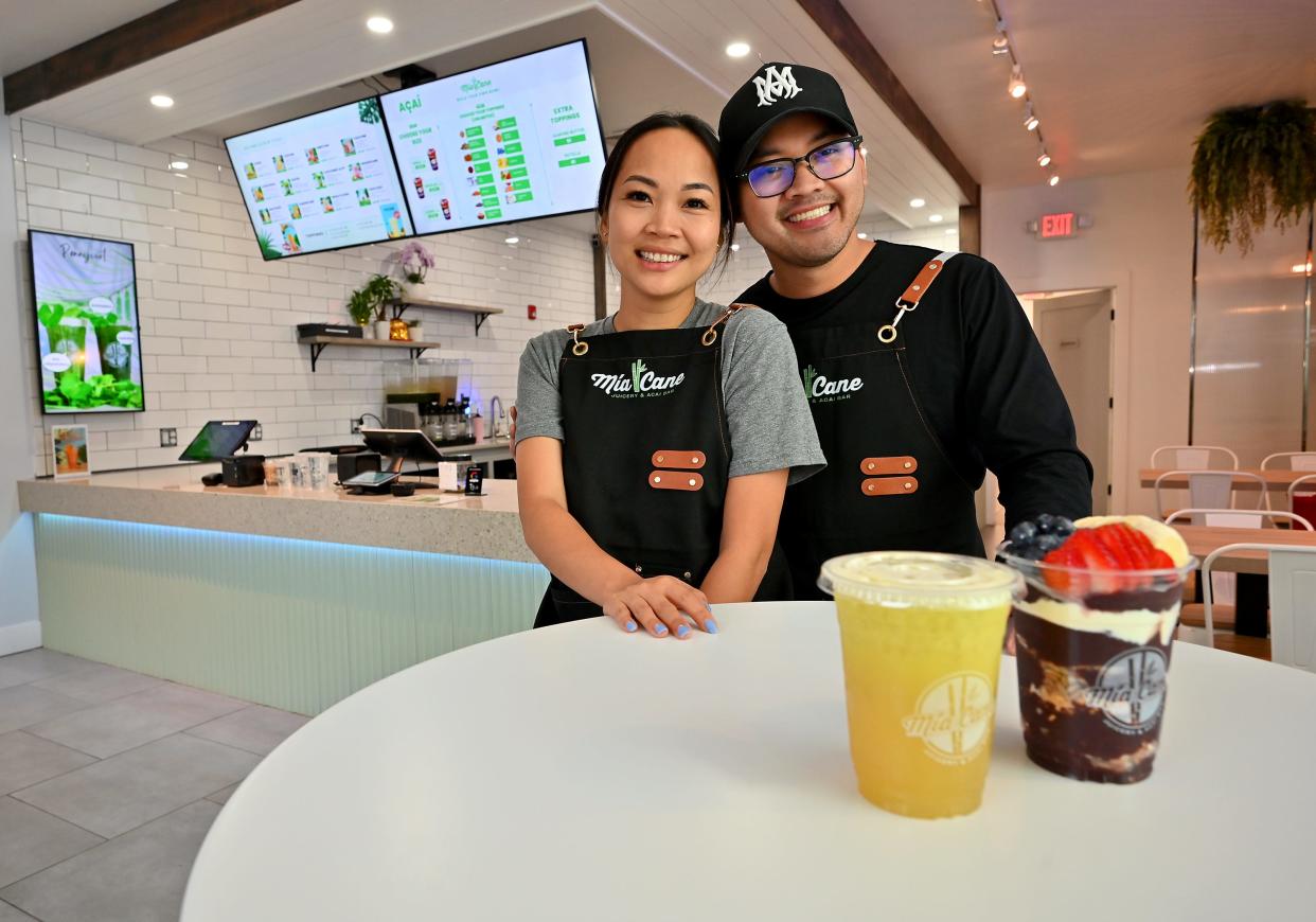 Mia Cane Juicery & Acai Bar owners Tuan and Tiki Nguyen