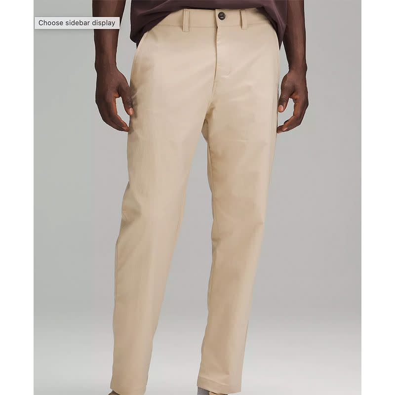 <p><a href="https://go.redirectingat.com?id=74968X1596630&url=https%3A%2F%2Fshop.lululemon.com%2Fp%2Fmens-trousers%2FRelaxed-Tapered-Smooth-Twill-Trouser-MD%2F_%2Fprod11690122&sref=https%3A%2F%2Fwww.esquire.com%2Fstyle%2Fmens-fashion%2Fg60551769%2F20-best-khaki-pants-that-are-more-than-just-chinos%2F" rel="nofollow noopener" target="_blank" data-ylk="slk:Shop Now;elm:context_link;itc:0;sec:content-canvas" class="link ">Shop Now</a></p><p>Smooth Twill Trousers</p><p>lululemon.com</p><p>$59.00</p>