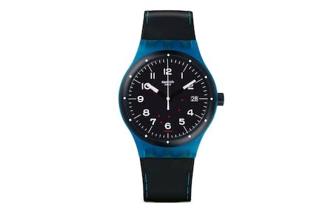 Swatch Sistem51 blue and black automatic watch