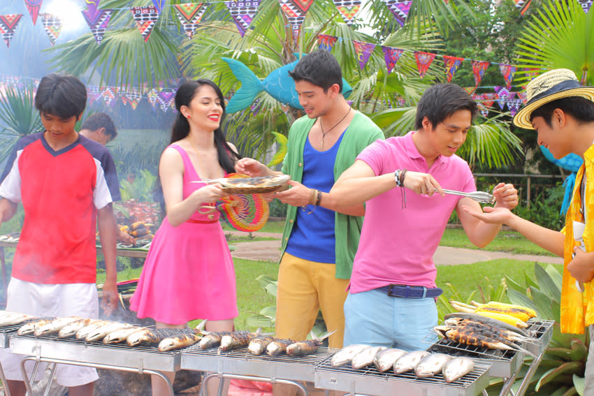 Young Kapamilya stars Jessy Mendiola, Rayver Cruz, and Sam Concepcion.