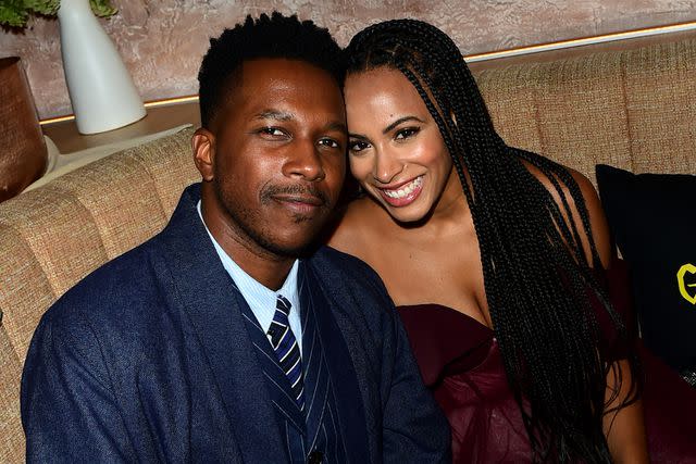 <p>Vivien Killilea/Getty Images</p> Leslie Odom Jr. and Nicolette Robinson attend Netflix "Glass Onion" VANITY FAIR RECEPTION at the Toronto International Film Festival