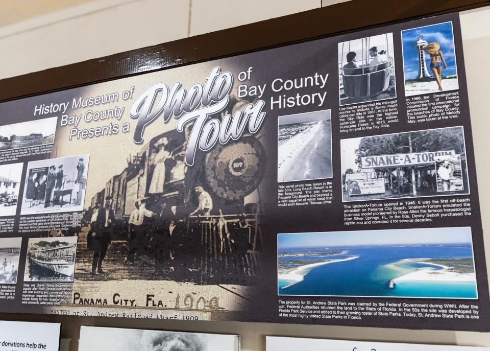 Some photos in the new Bay County Historical Museum exhibit date back to the early stages of Harrison Avenue, while some include images of the Miracle Strip Amusement Park days.
