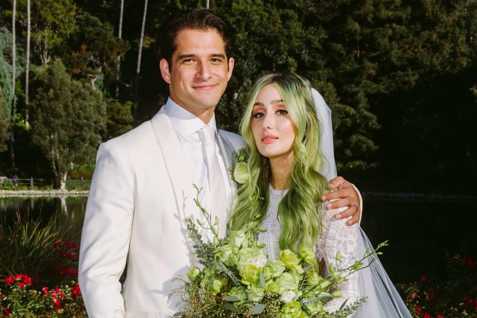 <p><a href="https://www.michaeltyronedelaney.com/">Michael Tyrone Delaney</a></p> Tyler Posey and Phem at their Oct. 14 wedding