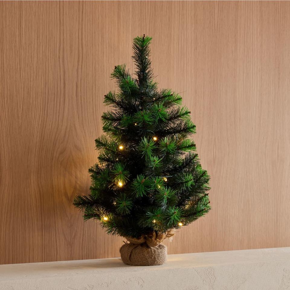 artificial christmas tree west elm light up tabletop