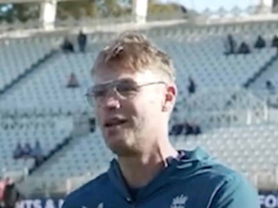 Freddie Flintoff speaking on camera last month (ECB)