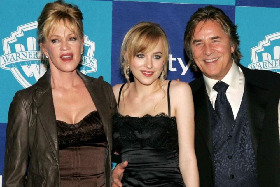 En buenos términos: Melanie Griffith con Don Johnson y su hija Dakota