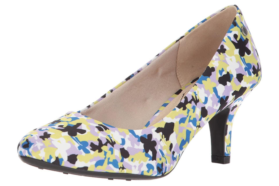 floral pumps, heels, lifestride