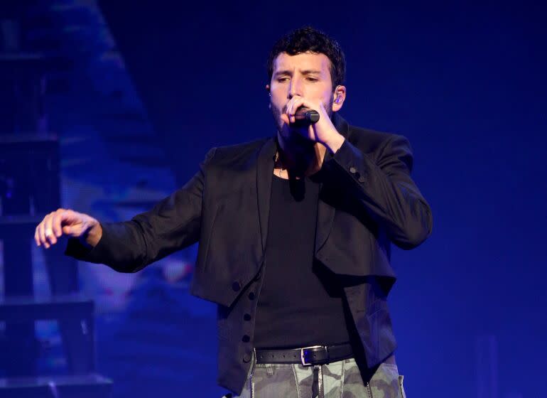 Colombian singer Sebastian Yatra performs at the YouTube Theater for his Dharma North America Tour, in Inglewood on Sunday, Sept. 4, 2022.