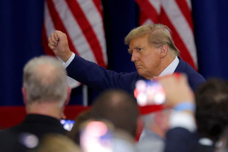 FILE PHOTO: Republican presidential candidate and former U.S. President Donald Trump's campaign rally in Green Bay