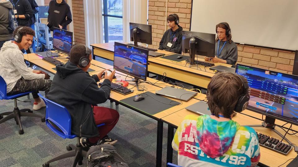 Students participate in an esports video game tournament at the BPS Innovation Games. Esports is one of the fastest growing industries in the world, and successful players can earn college scholarships just like athletes in more traditional sports.