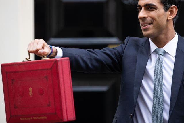 Chancellor Rishi Sunak (Aaron Chown/PA)