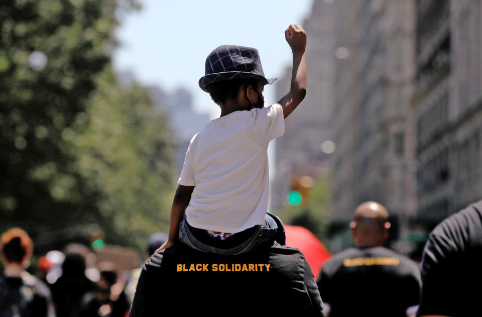 Image: People take part in events to mark Juneteenth, which commemorates the end of slavery in Texas, in New York (Andrew Kelly / Reuters)