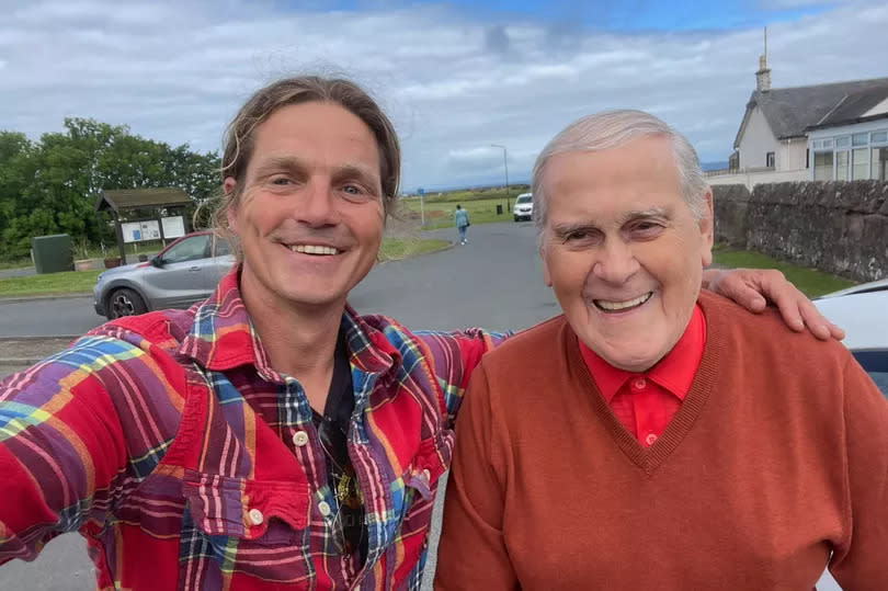 Grieve Thomson was delighted to meet the star while out walking his dog and couldn't believe he was 99