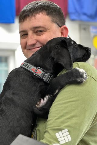 <p>Jenifer Alcorn, Executive Director South Coast Humane Society, www.mysouthcoasthumane.org</p> Smoky the puppy with his new owner