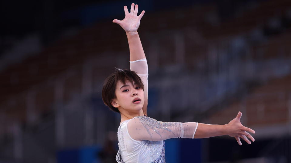 Tokyo 2020 Olympics - Gymnastics - Artistic - Women's Team - Final - Ariake Gymnastics Centre, Tokyo, Japan - July 27, 2021. Mai Murakami of Japan in action during the floor exercise REUTERS/Mike Blake