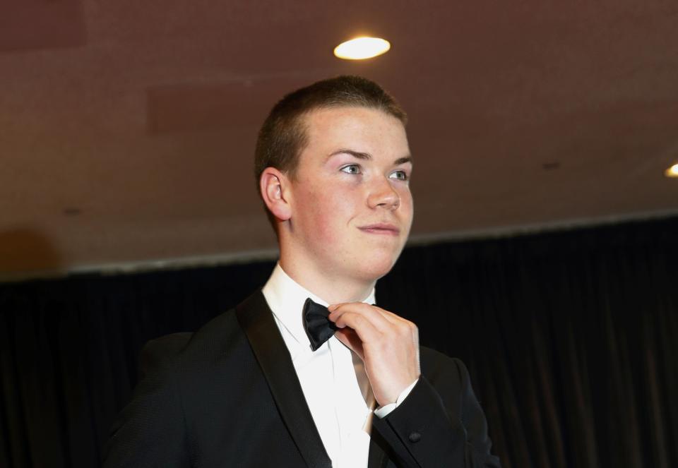 Actor Will Poulter arrives on the red carpet at the annual White House Correspondents' Association Dinner in Washington, May 3, 2014. (REUTERS/Jonathan Ernst)