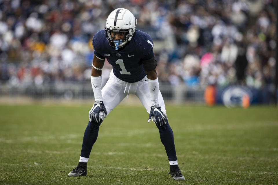 Penn State S Jaquan Brisker is one of the best safeties in the 2022 NFL draft. (Photo by Scott Taetsch/Getty Images)