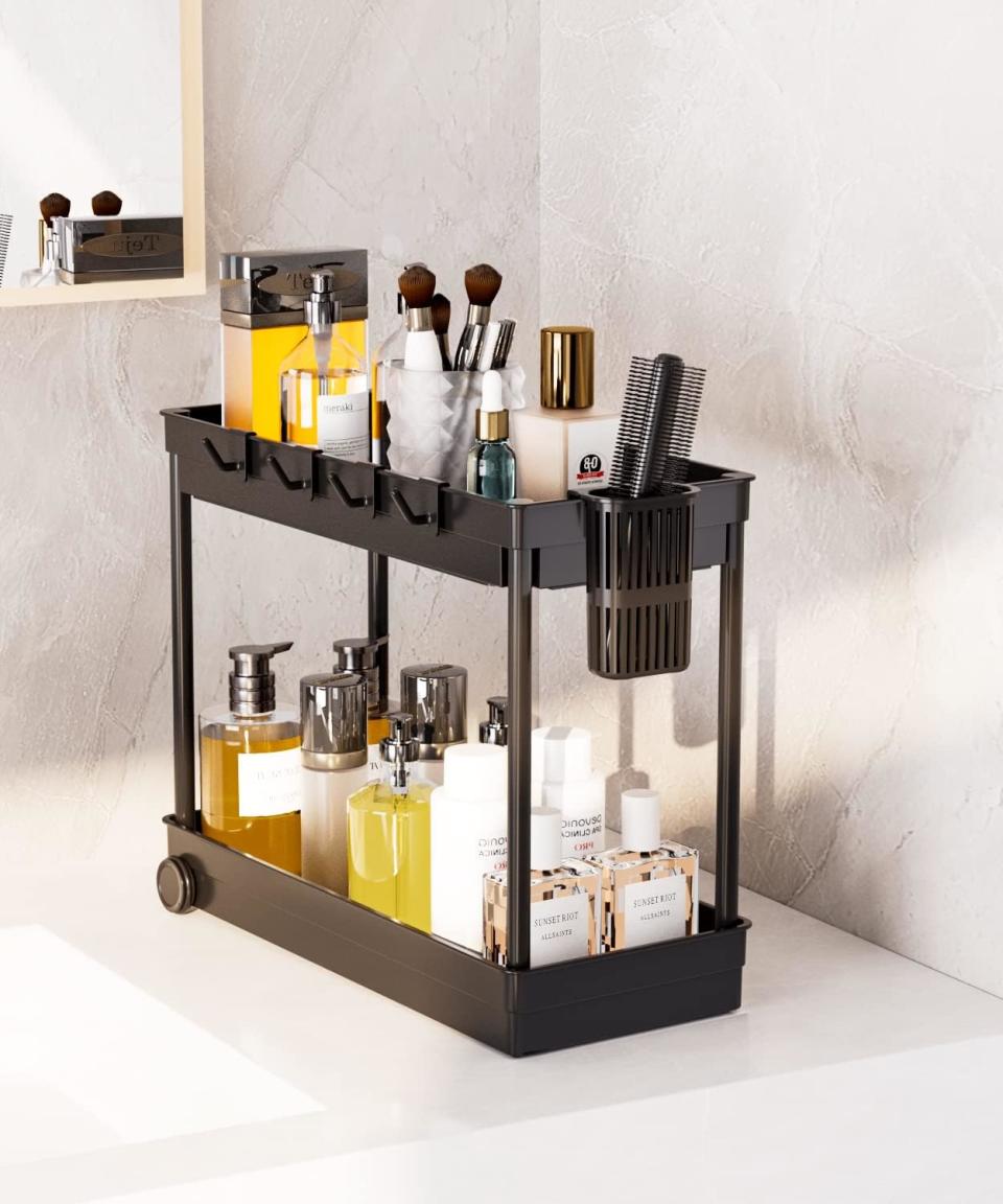 the amazon Under Cabinet Sliding Organizer