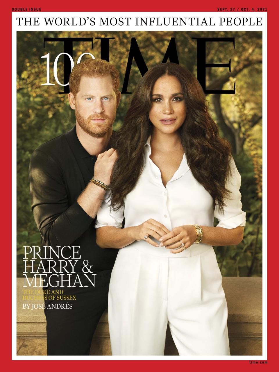 The TIME cover portrait featuring Prince Harry and Meghan