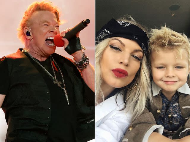 <p>Amy Sussman/Getty ; Fergie Instagram</p> Axl Rose of Guns N' Roses ; Fergie with her son, Axl Duhamel