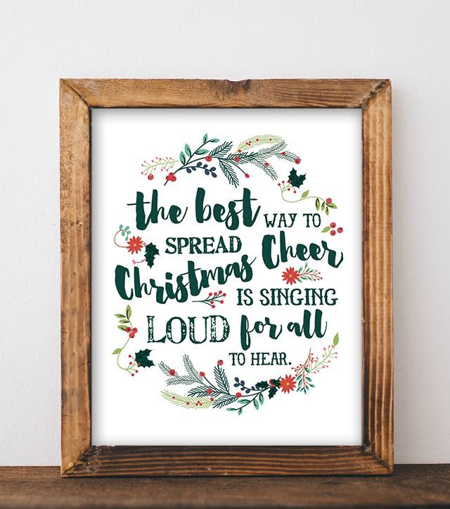 Printable 'Spread Christmas Cheer' Artwork