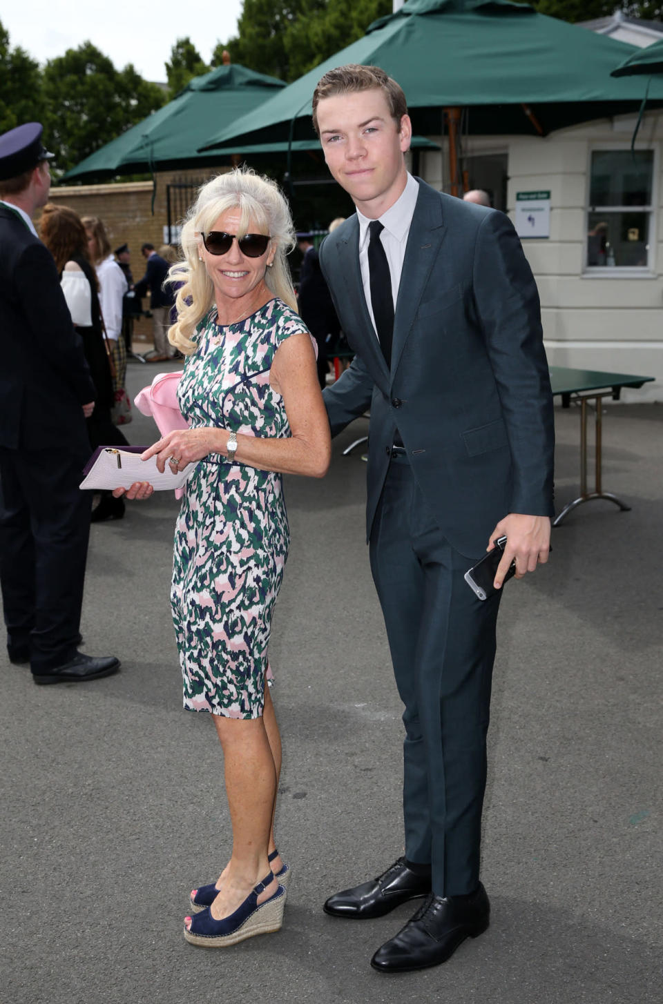 <p>The actor, who scrubbed up well in a charcoal suit, treated his mum to a day out. What a gent. <i> [Photo: Rex]</i></p>