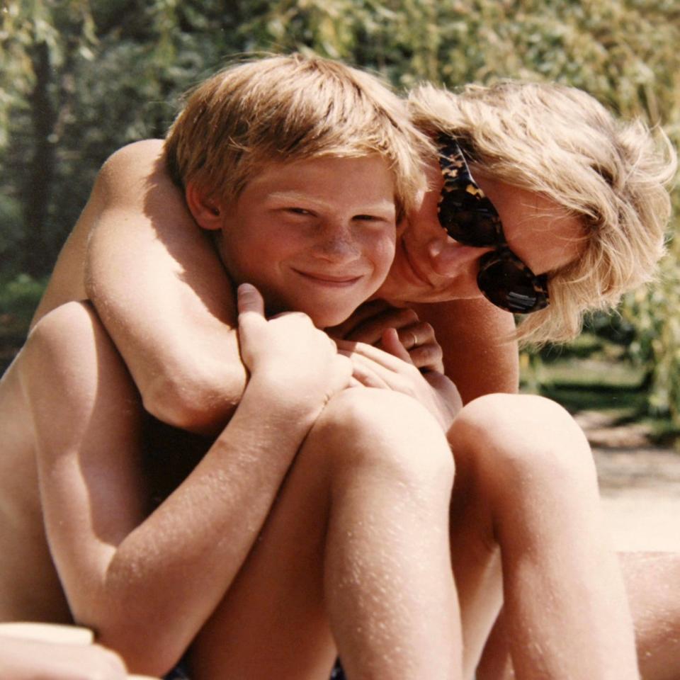 Princess Diana with Prince HarryThis photograph released by Kensington Palace, from the personal photo album of the late Diana, Princess of Wales, shows the princess and Prince Harry on holiday and features in the new ITV documentary 'Diana, Our Mother: Her Life and Legacy', - Credit: The Duke of Cambridge & Prince Harry