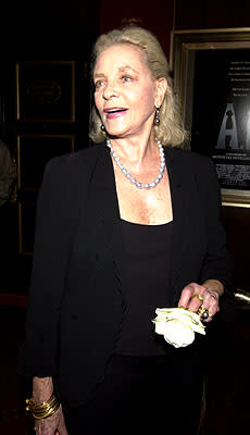 Lauren Bacall at the New York premiere of Warner Brothers' A.I.: Artificial Intelligence