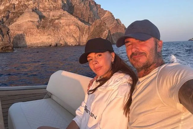 <p>David Beckham/Instagram</p> Victoria and David Beckham in Italy in August 2024.