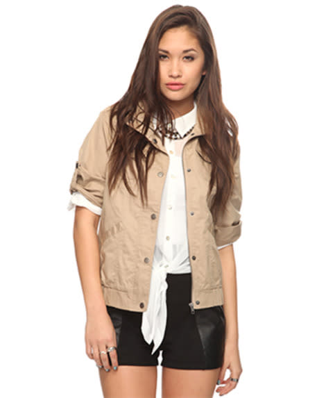 Three-Quarter Sleeve Utility Jacket 