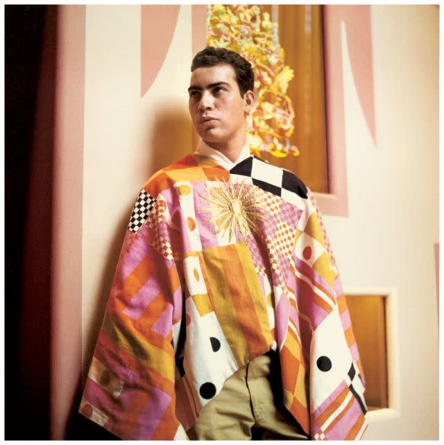 A poncho, co-designed by Alexander Girard for the "La Fonda del Sol" restaurant