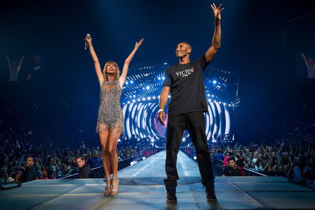 <p>Christopher Polk/Getty Images for TAS</p> Taylor Swift and Kobe Bryant at the 1989 World Tour Live In Los Angeles on Aug. 21, 2015