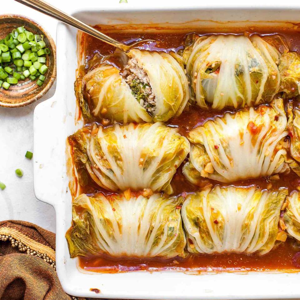 Egg Roll-Inspired Cabbage Rolls