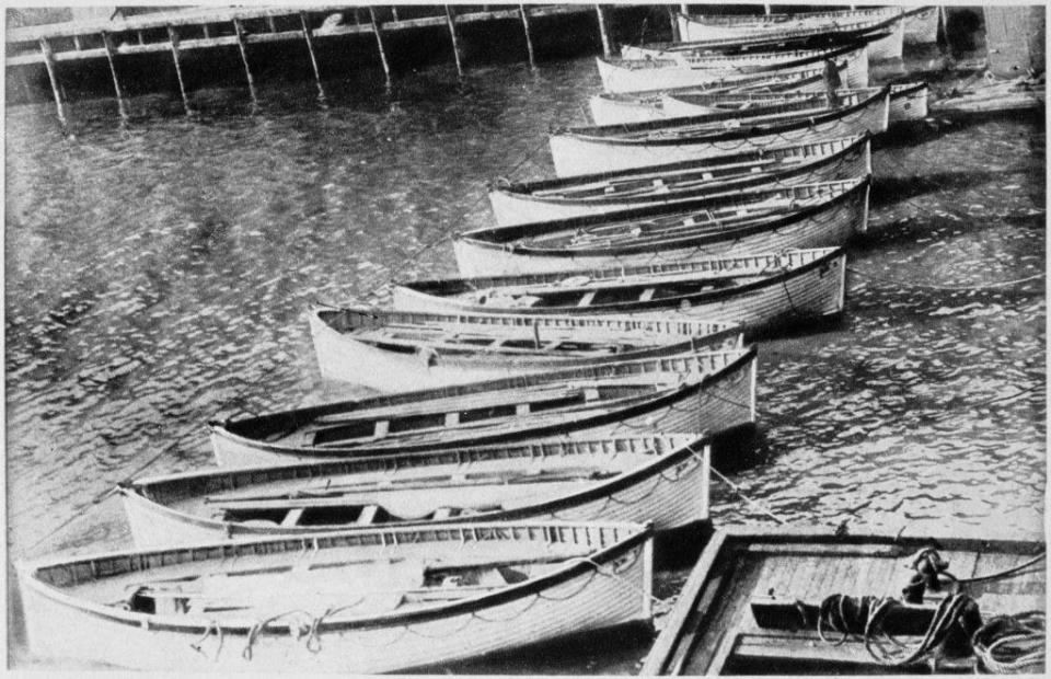 line of lifeboats