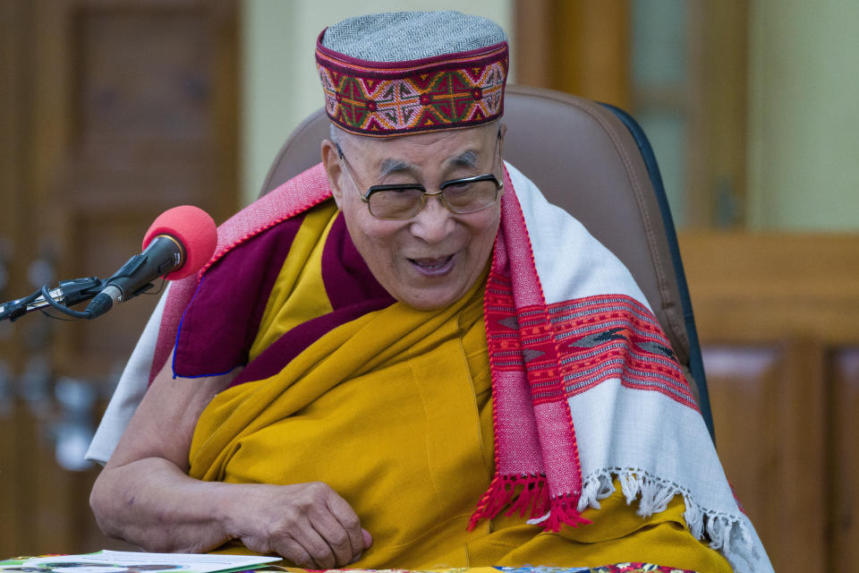 Dalai Lama 2023. (AP Photo/Ashwini Bhatia)