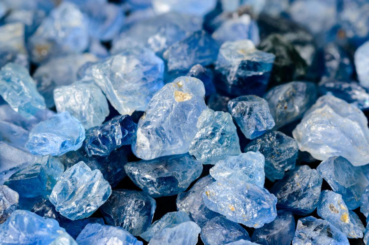 set of blue sapphires