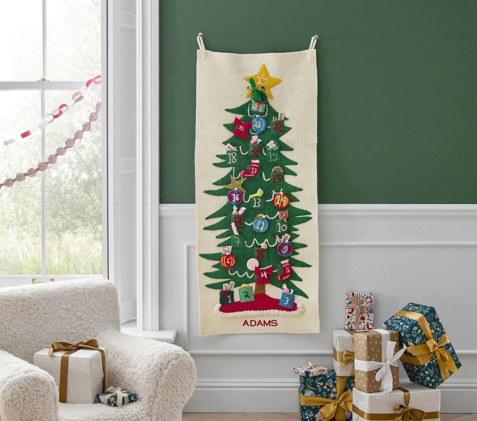 <p><a href="https://go.redirectingat.com?id=74968X1596630&url=https%3A%2F%2Fwww.potterybarnkids.com%2Fproducts%2Frifle-paper-co-felt-christmas-tree-advent%2F&sref=https%3A%2F%2Fwww.housebeautiful.com%2Fentertaining%2Fholidays-celebrations%2Fg45459230%2Fchristmas-tree-substitutes-alternatives%2F" rel="nofollow noopener" target="_blank" data-ylk="slk:Shop Now;elm:context_link;itc:0;sec:content-canvas" class="link ">Shop Now</a></p><p>Advent Calendar Christmas Tree</p><p>potterybarnkids.com</p><p>$119.50</p>