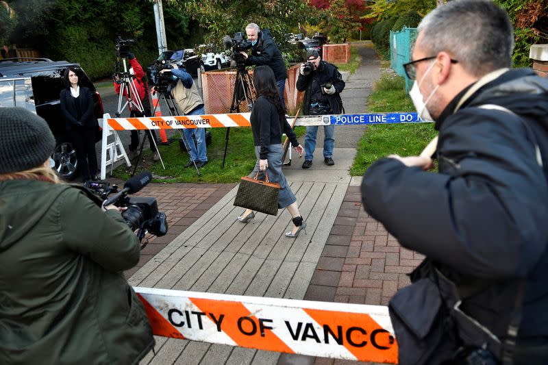 Huawei Technologies Chief Financial Officer Meng Wanzhou leaves her home to attend a court hearing in Vancouver