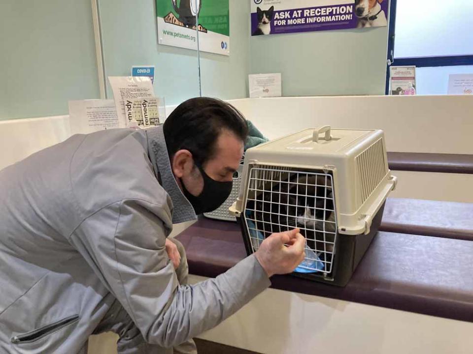 Bruce at the vet with Gordon (Collect/PA Real Life).