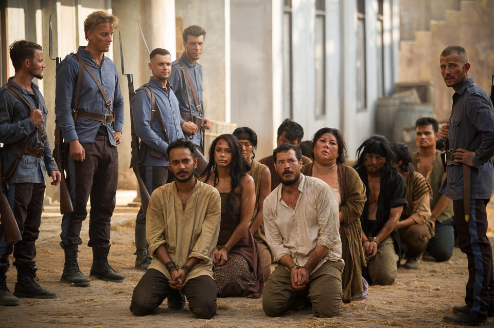 The denizens of a town rebel against their Dutch rulers in colonial Indonesia in “Grisse”. (Photo: HBO Asia)