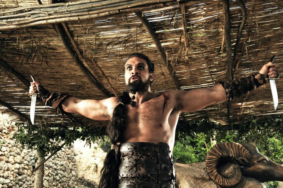 Jason Momoa as Khal Drogo in "Game of Thrones"