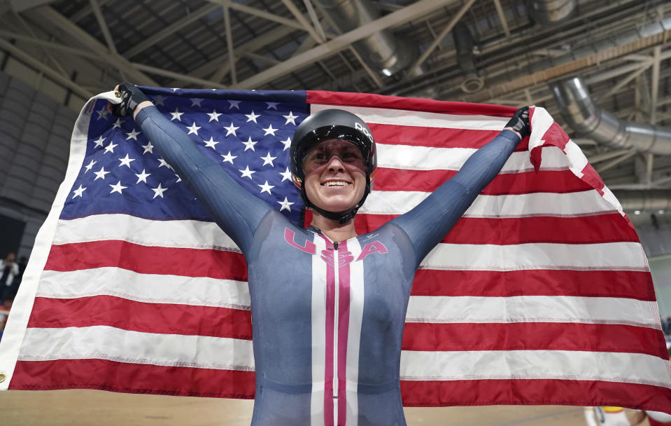  Jennifer Valente de EEUU  (Tim Goode/PA via AP)