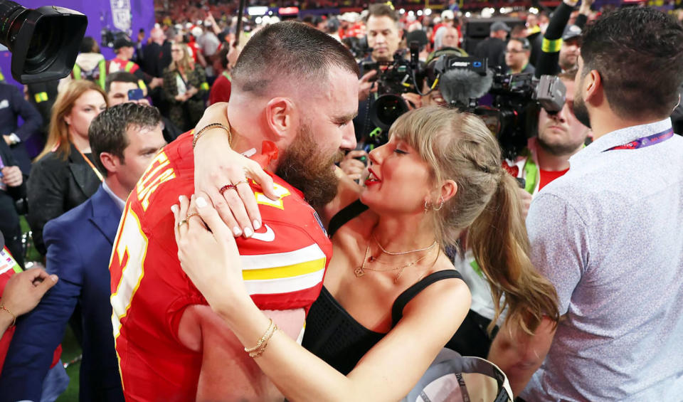 Travis Kelce and Taylor Swift  (Ezra Shaw / Getty Images)