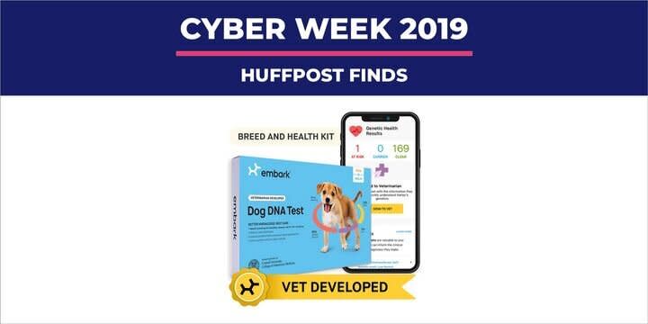 If your&nbsp;<a href="https://www.huffpost.com/entertainment/topic/dogs" target="_blank" rel="noopener noreferrer" data-ylk="subsec:paragraph;itc:0;cpos:2;pos:1;elm:context_link" data-rapid_p="1" data-v9y="1">four-legged friend</a>&nbsp;isn&rsquo;t impressed with treats and toys, we&rsquo;ve got a&nbsp;<a href="https://www.huffpost.com/entertainment/topic/black-friday" target="_blank" rel="noopener noreferrer" data-ylk="subsec:paragraph;itc:0;cpos:2;pos:2;elm:context_link" data-rapid_p="2" data-v9y="1">Black Friday</a>&nbsp;and&nbsp;<a href="https://www.huffpost.com/entertainment/topic/cyber-monday" target="_blank" rel="noopener noreferrer" data-ylk="subsec:paragraph;itc:0;cpos:2;pos:3;elm:context_link" data-rapid_p="3" data-v9y="1">Cyber Monday</a>&nbsp;2019 deal on our favorite dog DNA kit that&rsquo;s worth wagging about. Last year our dog-loving editor&nbsp;<a href="https://www.huffpost.com/entry/best-dog-dna-test-kit-reviews-2019_l_5cbde51be4b06605e3f18a2e" target="_blank" rel="noopener noreferrer" data-ylk="subsec:paragraph;g:7e9236ed-7575-31cd-9932-737a89ed5895;itc:0;cpos:4;pos:1;elm:context_link" data-rapid_p="4" data-v9y="1">tested and compared two top dog DNA test kits</a>&nbsp;&mdash;&nbsp;<a href="https://amzn.to/2qIohSv" target="_blank" rel="noopener noreferrer" data-ylk="subsec:paragraph;itc:0;cpos:4;pos:2;elm:context_link" data-rapid_p="5" data-v9y="1">Embark</a>&nbsp;and&nbsp;<a href="https://amzn.to/2pom7qH" target="_blank" rel="noopener noreferrer" data-ylk="subsec:paragraph;itc:0;cpos:4;pos:3;elm:context_link" data-rapid_p="6" data-v9y="1">Wisdom Panel</a>. In the end, she found Embark&rsquo;s Dog DNA test kit to be the best fit for her and her furry friend. After a simple cheek swab, Embark was able to share all of the breeds that went into making her pet so special and offered important health information about possible genetic conditions, family history and diet. (Photo: HuffPost)