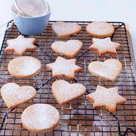 <p>Keep it simple with this crowd-pleasing vanilla cookie recipe. Your bakes can be stored and enjoyed throughout the week – if they last that long, that is. </p><p><strong>Recipe: <a href="https://www.goodhousekeeping.com/uk/food/recipes/vanilla-cookies" rel="nofollow noopener" target="_blank" data-ylk="slk:Vanilla cookies" class="link ">Vanilla cookies</a></strong></p>